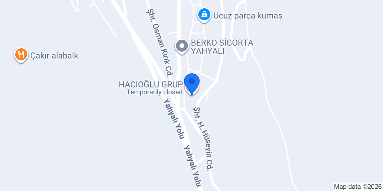HACIOĞLU GRUP konumu