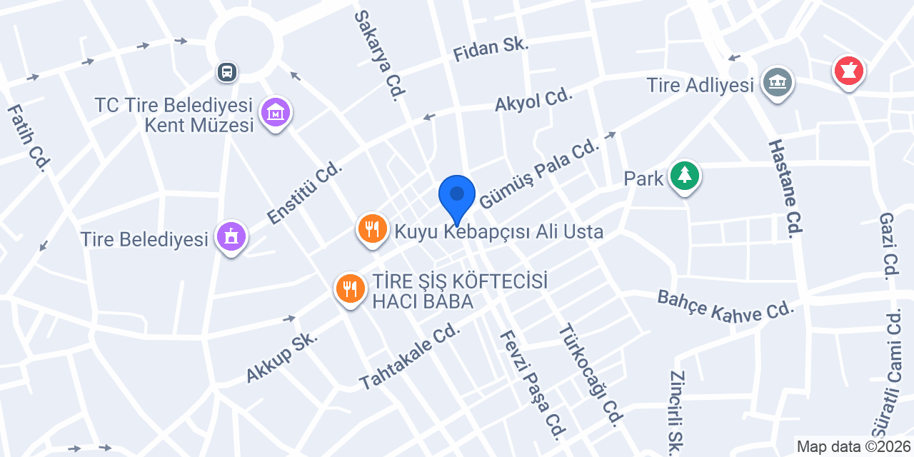 ALPTUĞ BAKANOĞLU MALİ MÜŞAVİRLİK konumu