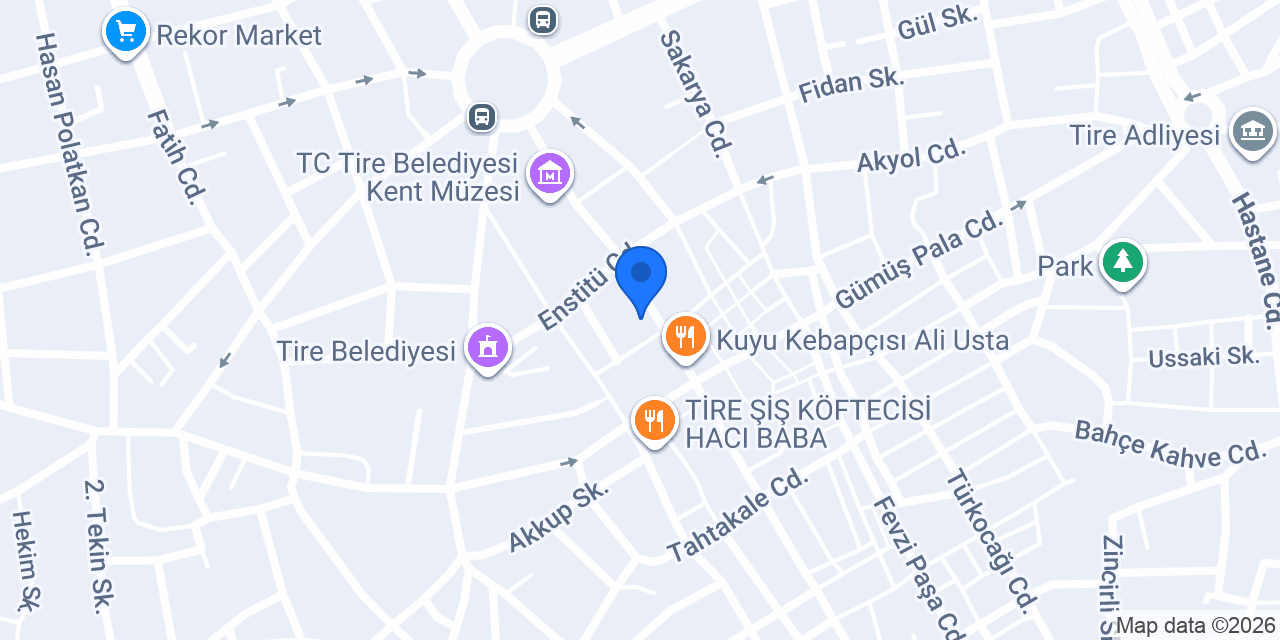 Garanti BBVA Tire Şubesi konumu