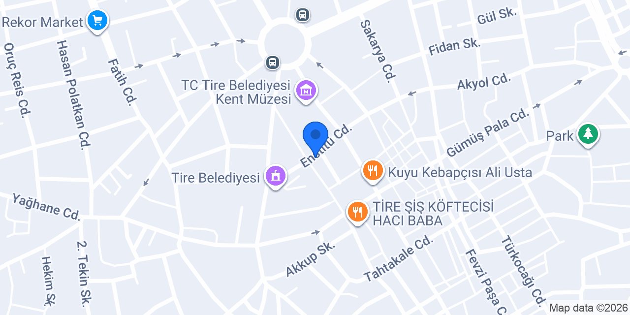 İşte Tire konumu