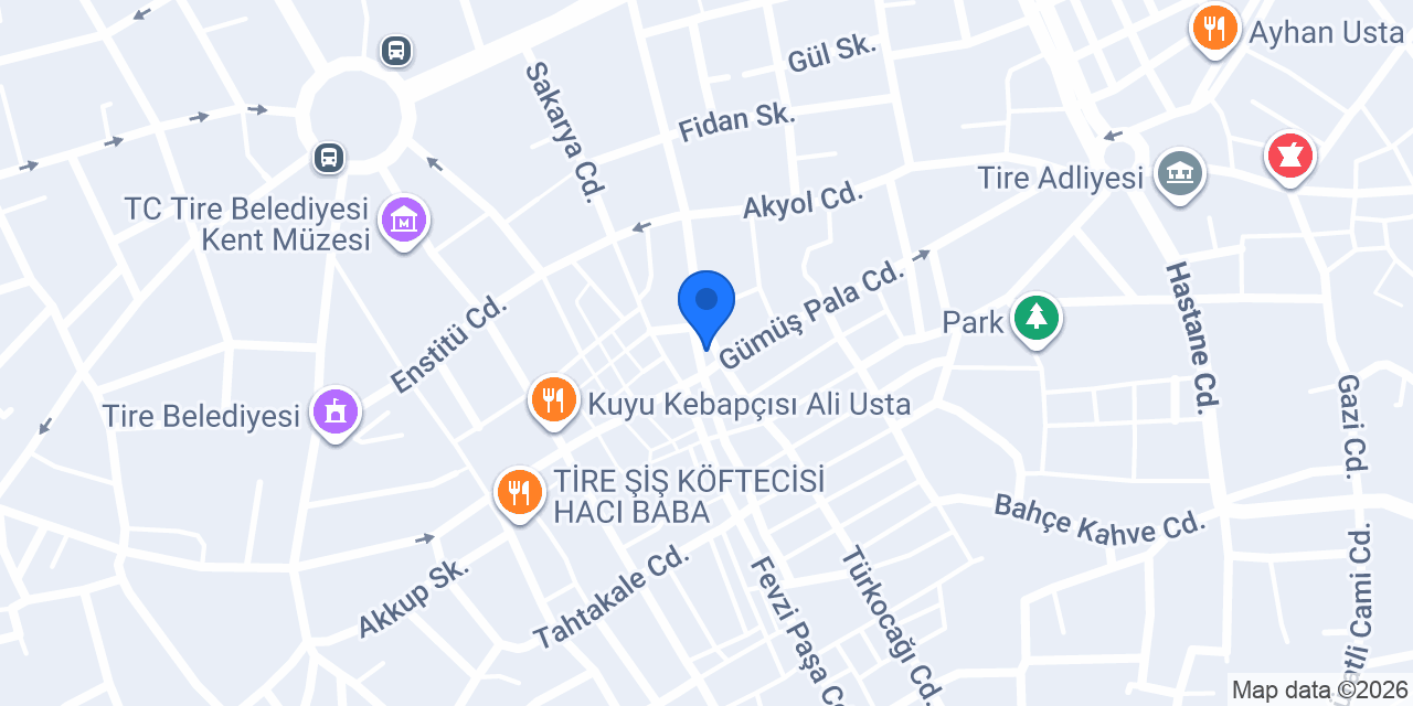 Yapı Kredi Bankası - Tire Şubesi konumu
