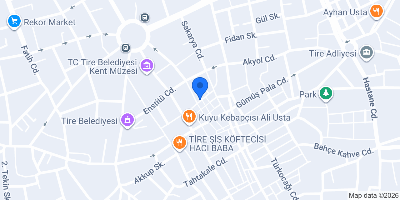 Tire Merkez Sigorta Acenteliği konumu
