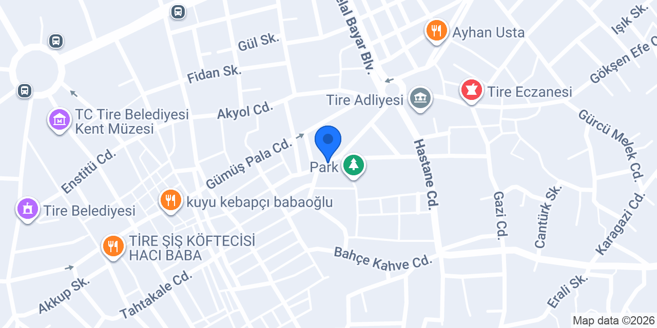 Aslan Pide Tire konumu