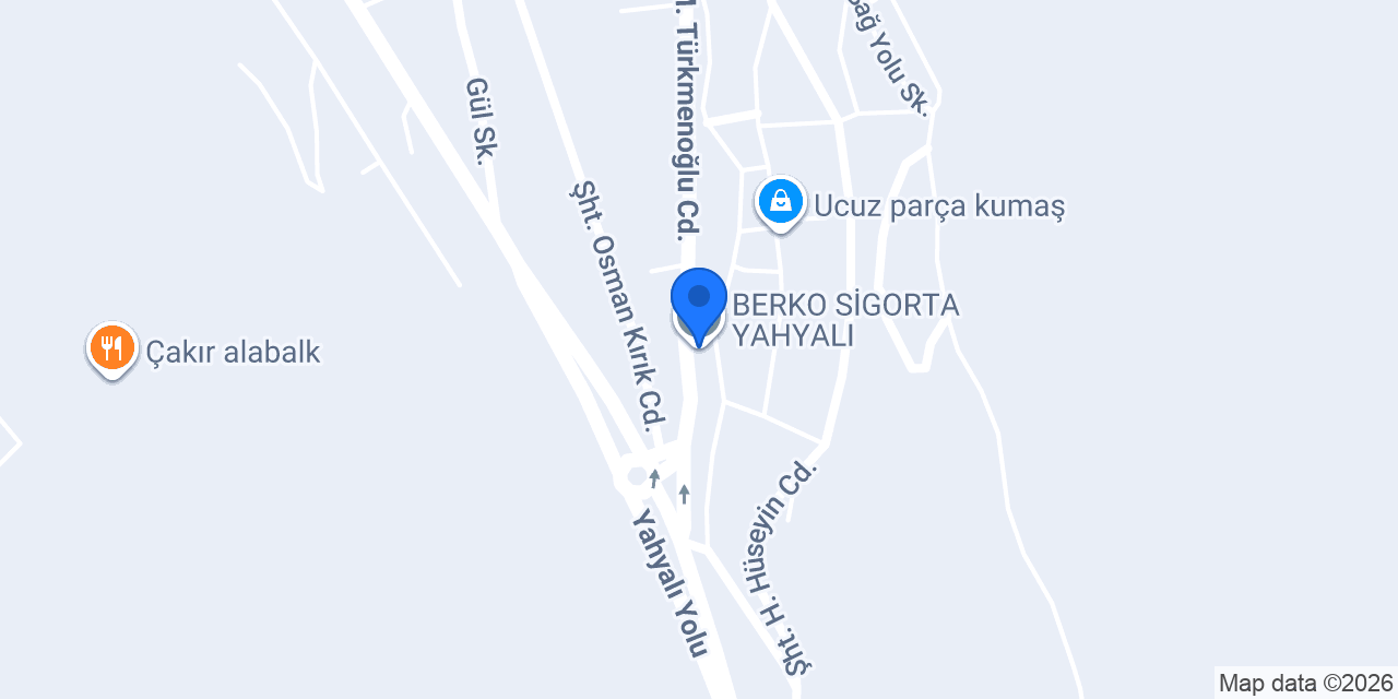 BERKO SİGORTA YAHYALI konumu