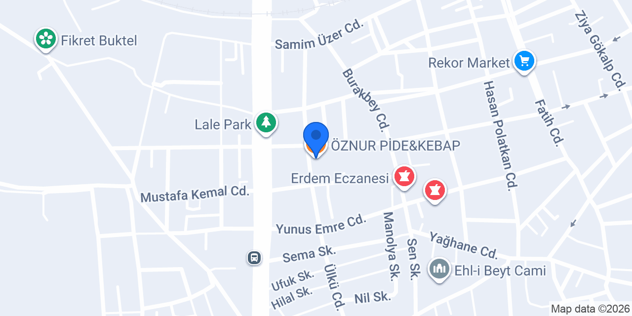 ÖZNUR PİDE&KEBAP konumu