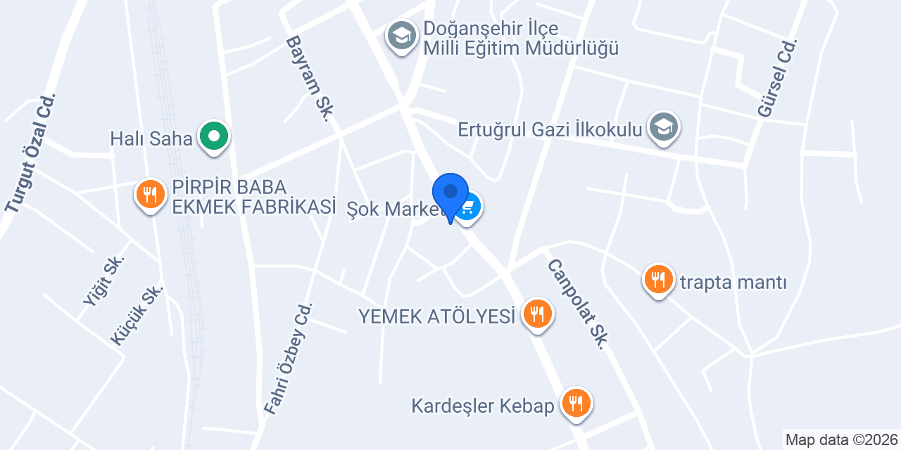 Bülent Börekçilik Malatya Doğanşehir konumu