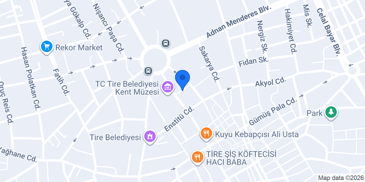 Özgür Kitabevi konumu