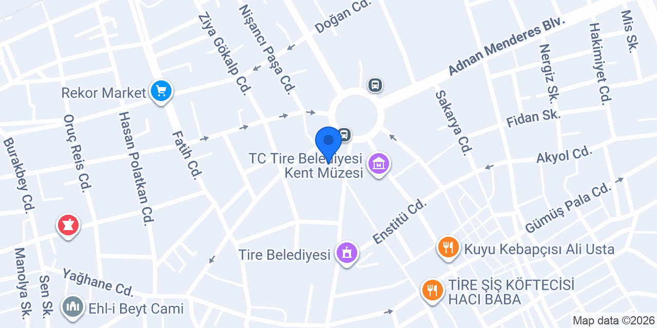 Tire Öğretmenevi konumu