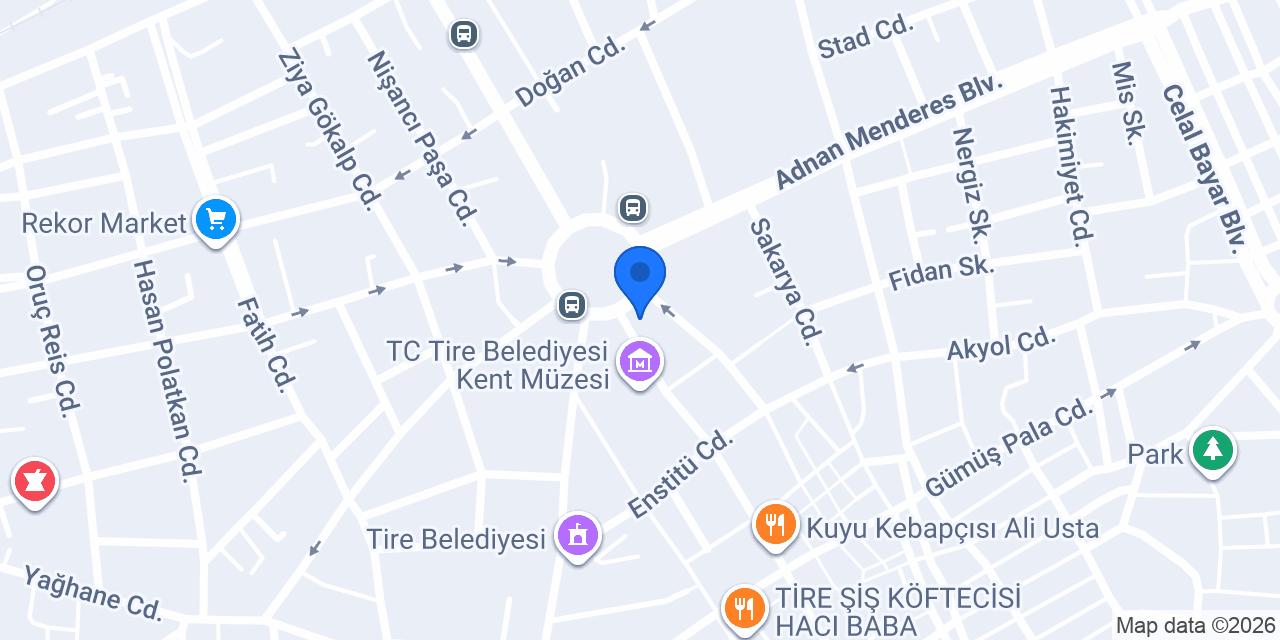 Egebir kebap konumu