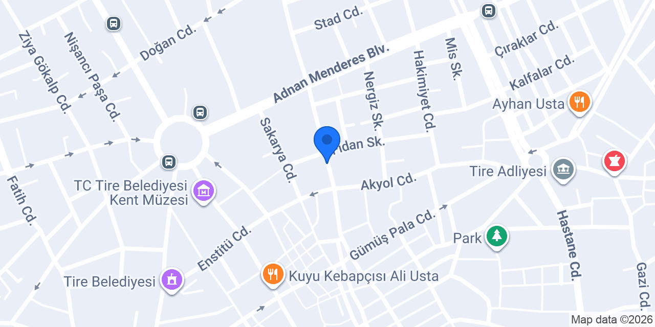 Sürat Kargo Tire Şube konumu