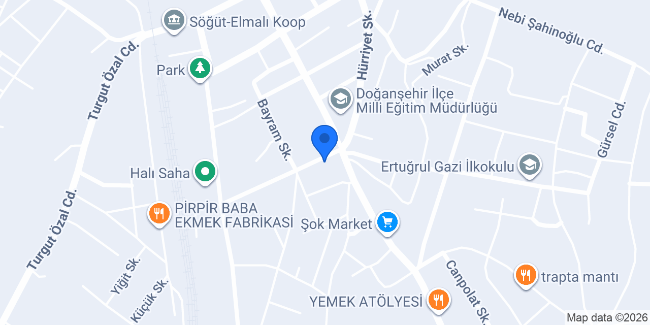 Doğanşehir Kaymakamlığı konumu