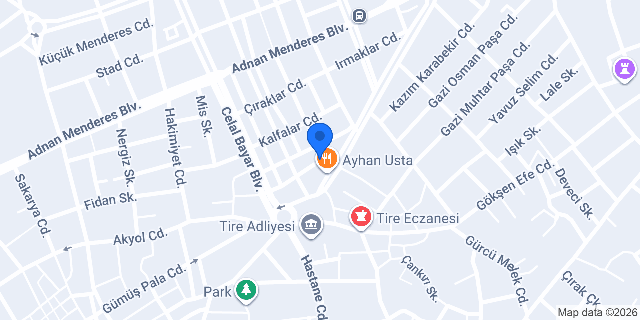 Eksan Oto Egzoz konumu