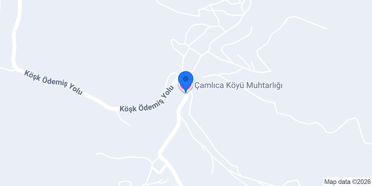 Çamlıca Köyü Muhtarlığı konumu