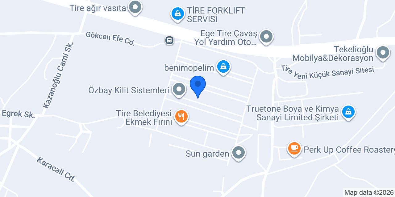 Tire Makine konumu
