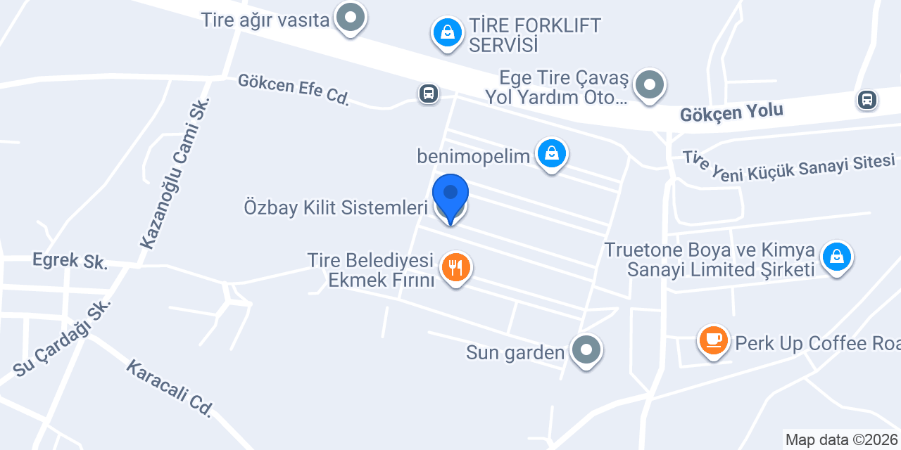 Özbay Kilit Sistemleri konumu