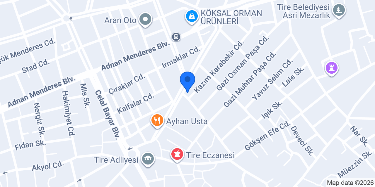 SERAY YEMEK A.Ş. konumu