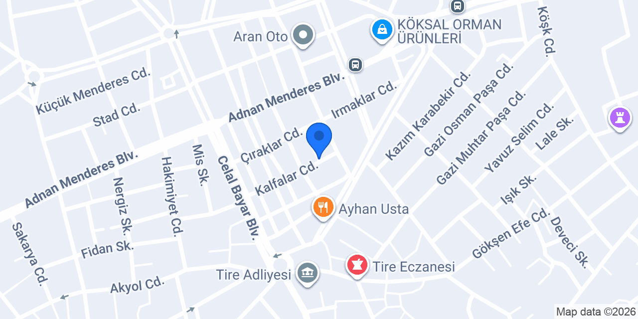 TİRE MOBİLYA konumu