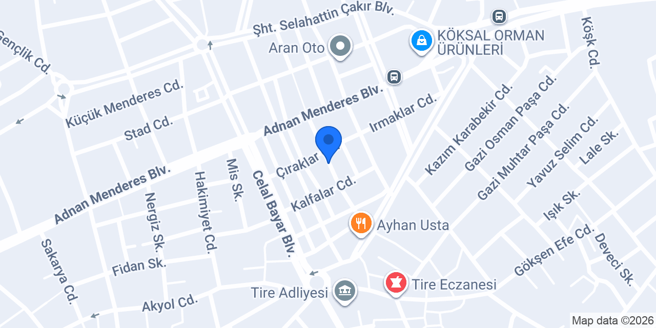 Yağmur Oto Aksesuar konumu