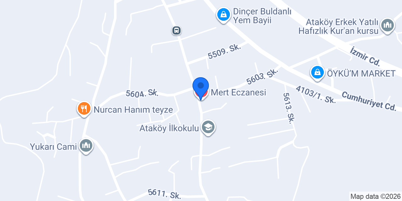 Mert Eczanesi konumu