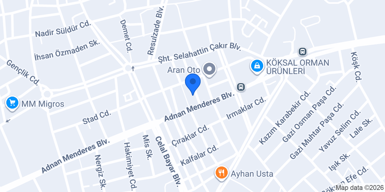 Çakır Oto Döşeme konumu