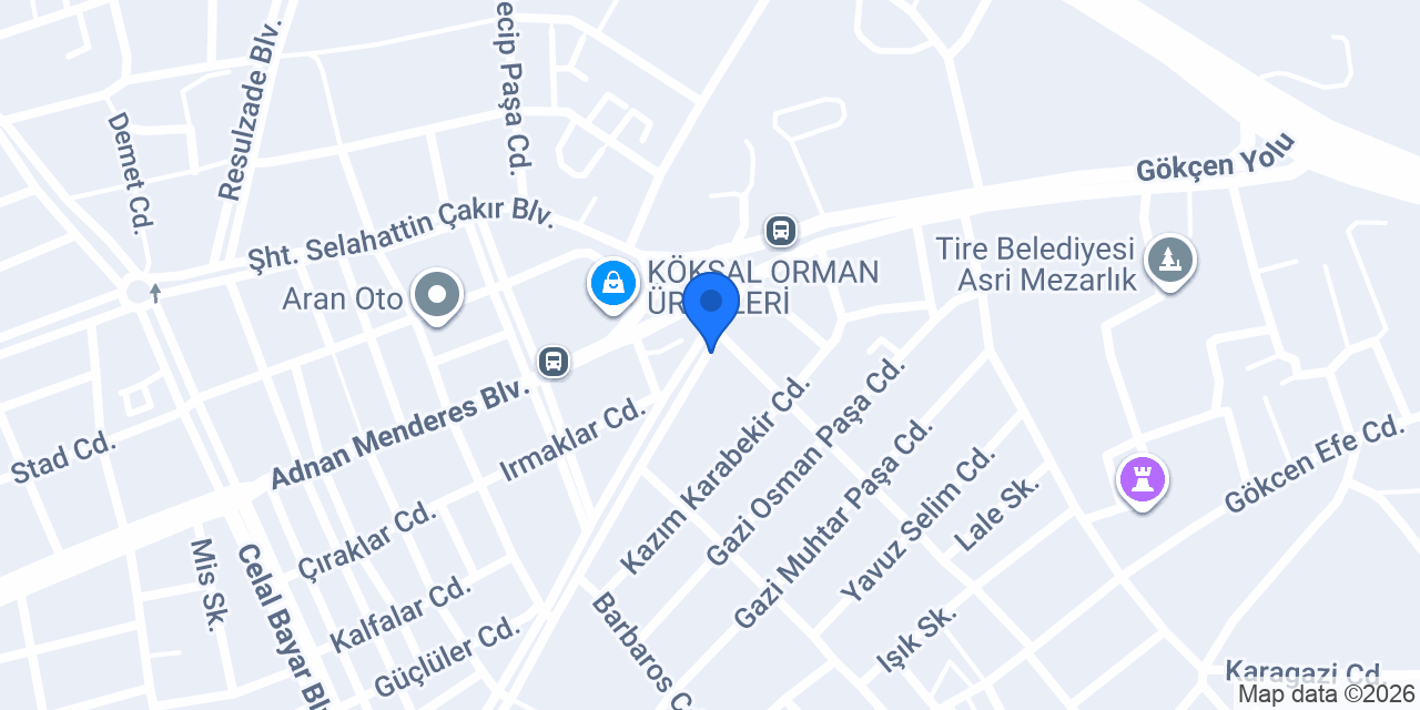 Çallı Ticaret TİRE konumu