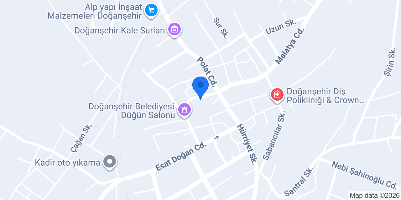 Doğanşehir Toplum Sağlığı Merkezi konumu