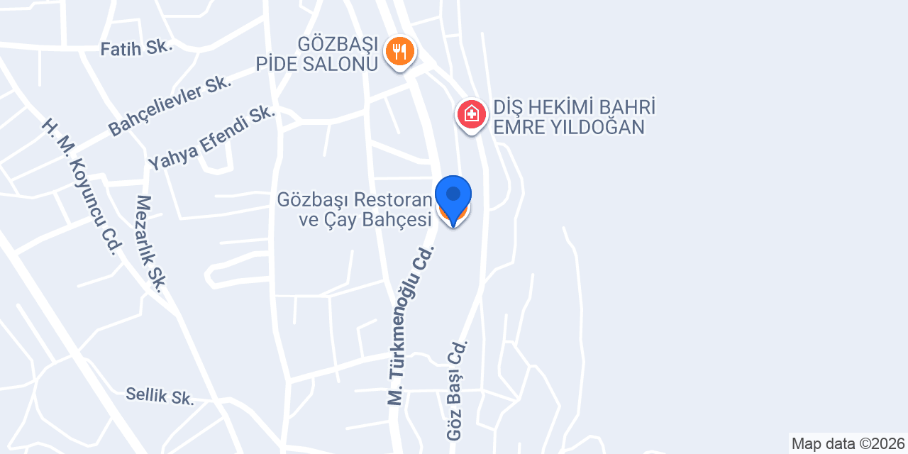 Gözbaşı Restoran ve Çay Bahçesi konumu