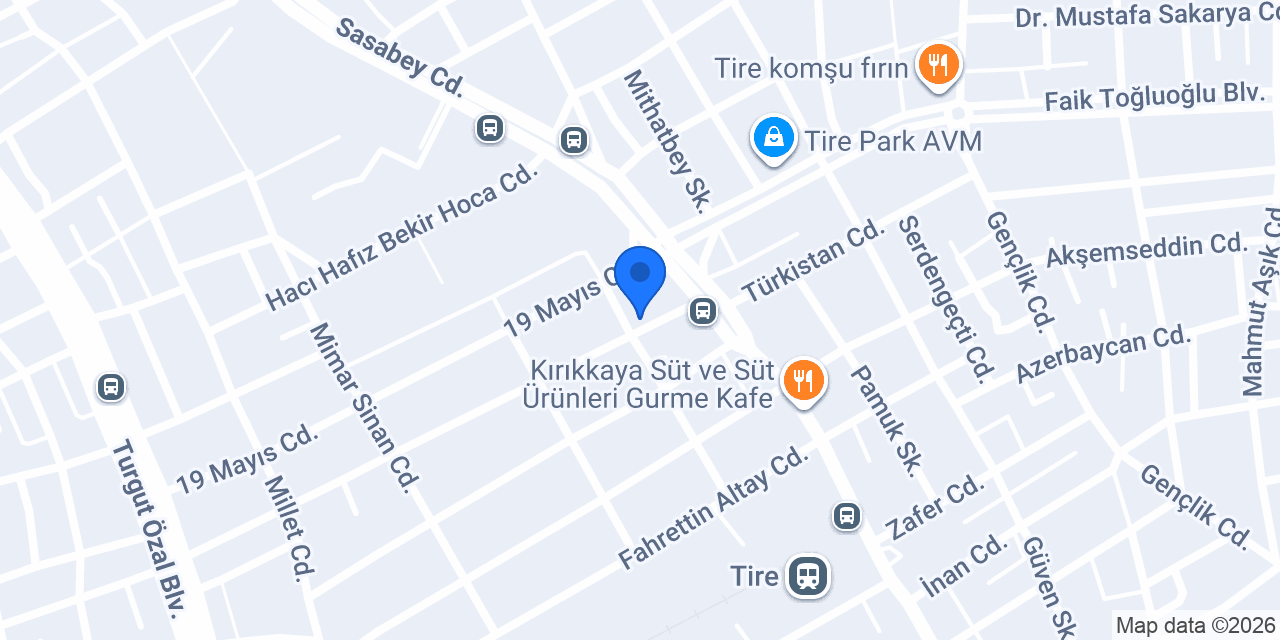 Tire Kırtasiye konumu