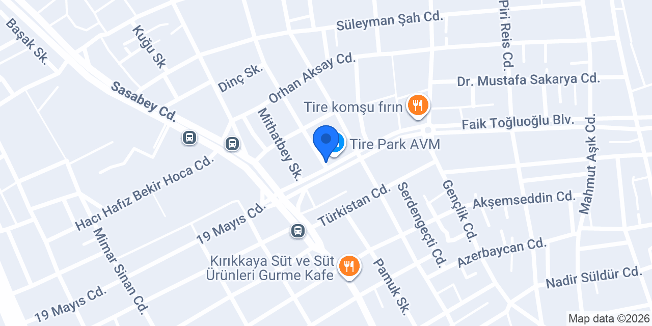 Özsüt Tire konumu