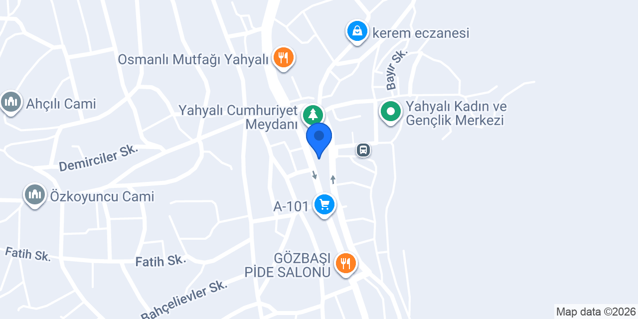 Yahyalı Otağı Meydan Kafe konumu