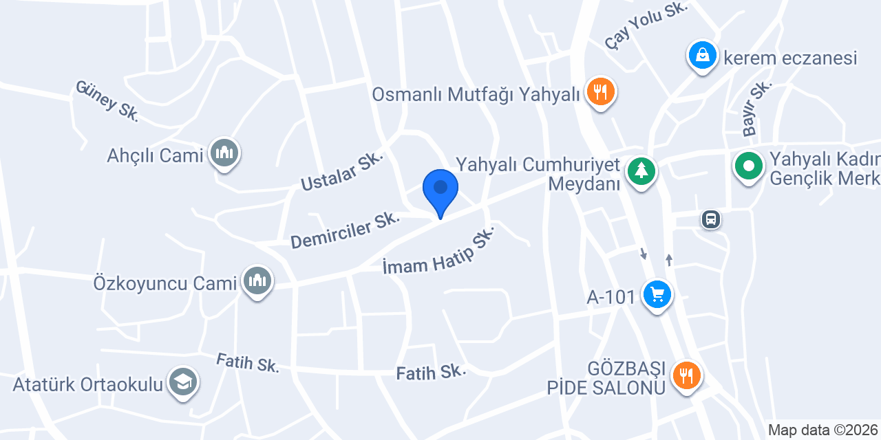 SALON MERCAN YAHYALI konumu
