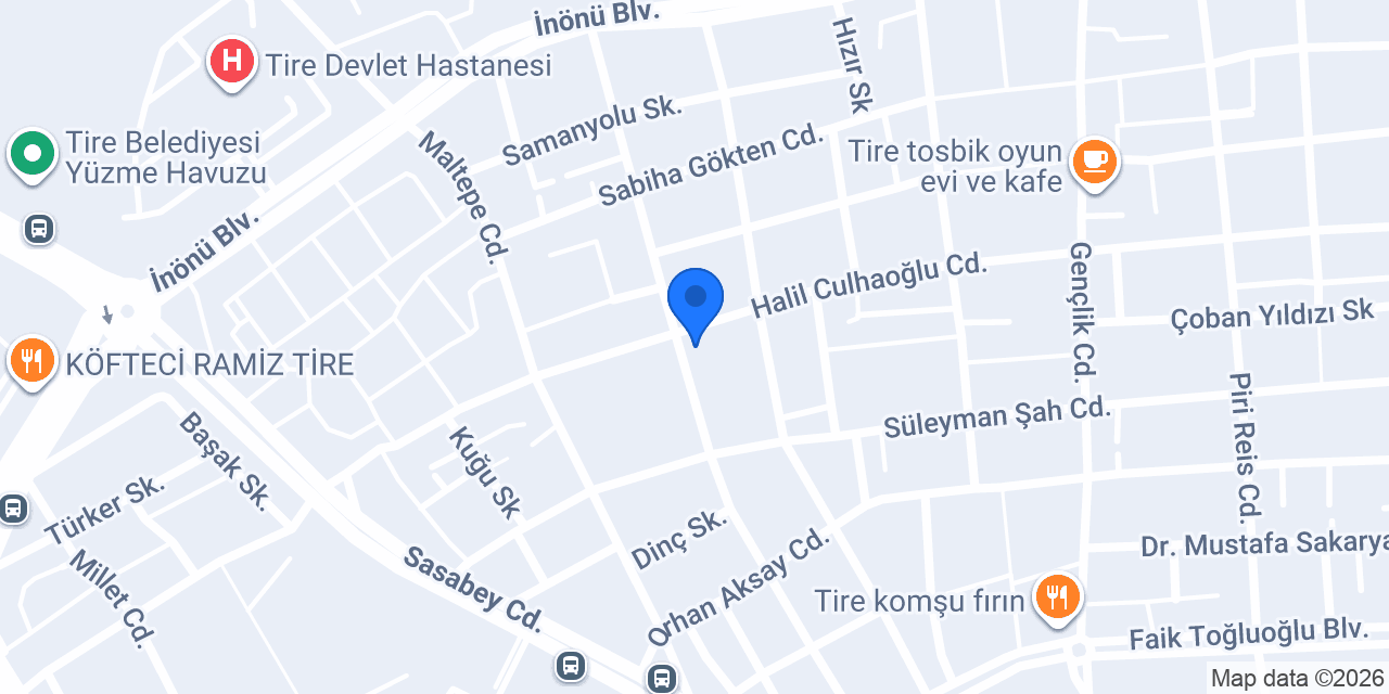 Yapar Oto Tire konumu
