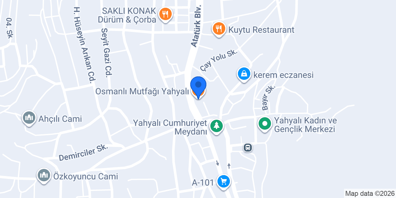 Osmanlı Mutfağı Yahyalı konumu
