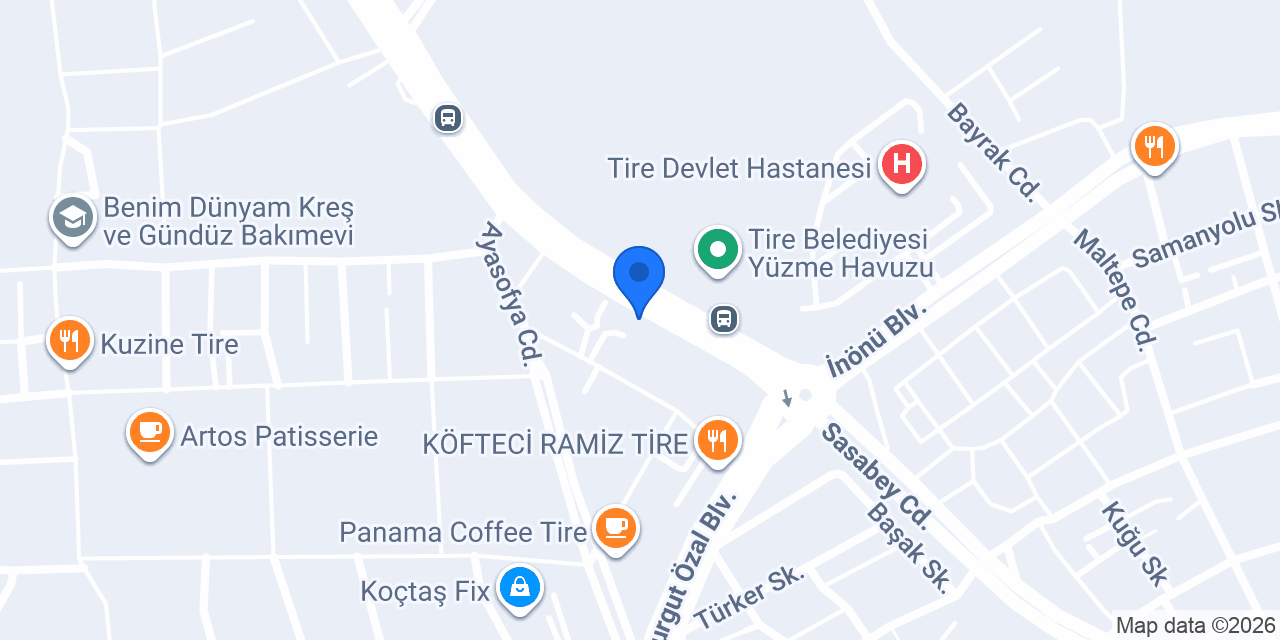 Tire Mobilya Dünyası konumu