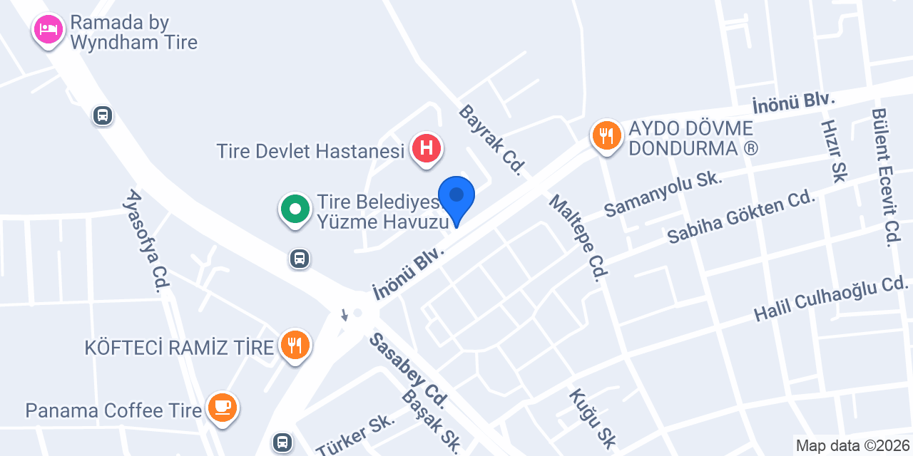 Tire Kan Bağışı Merkezi konumu