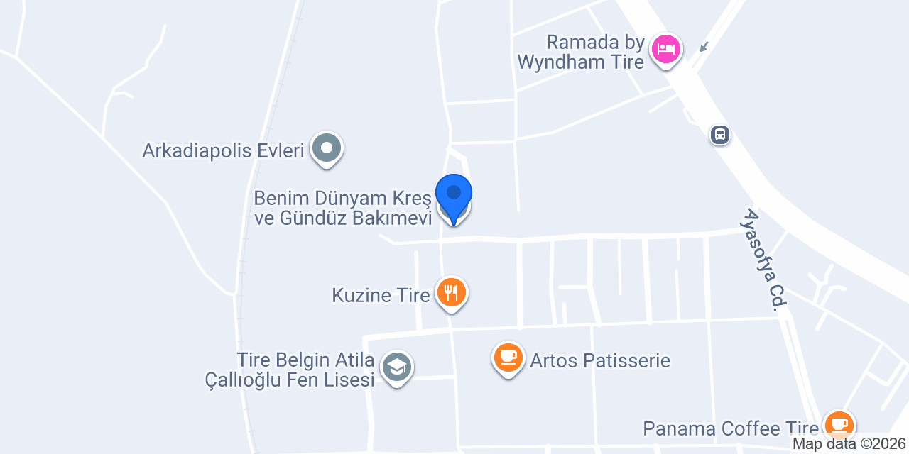 Benim Dünyam Kreş ve Gündüz Bakımevi konumu