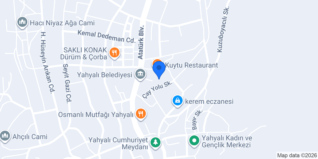 YAHYALI TUNÇ EKMEK FABRİKASI konumu
