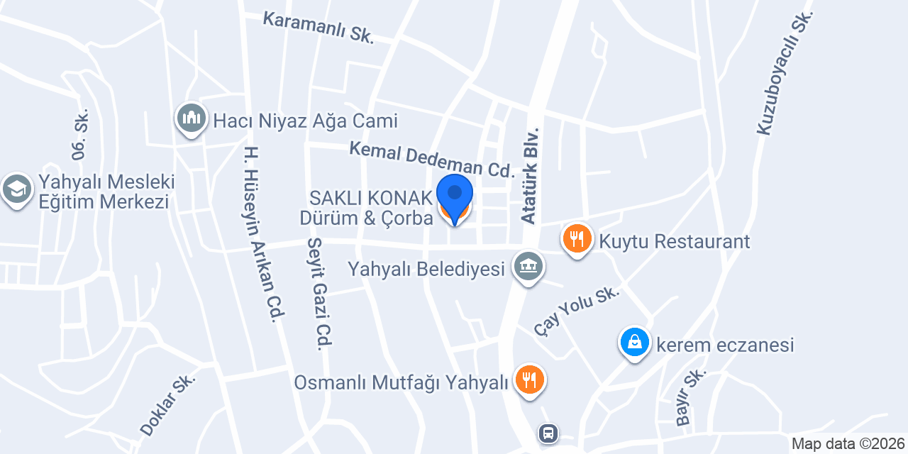 SAKLI KONAK Dürüm & Çorba konumu