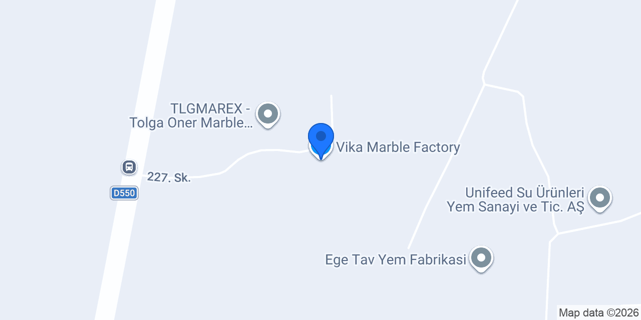 Vika Marble Factory konumu