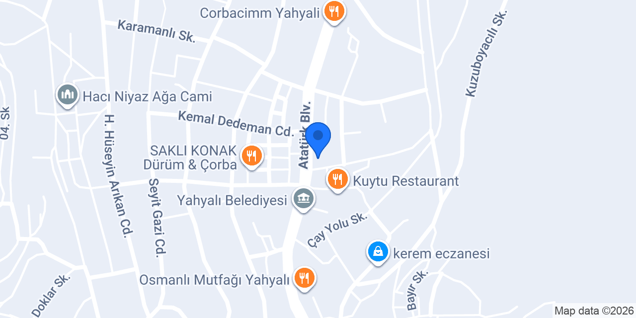 Tercan Sigorta Yahyalı konumu