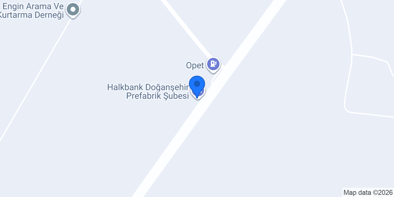 Halkbank Doğanşehir Prefabrik Şubesi konumu