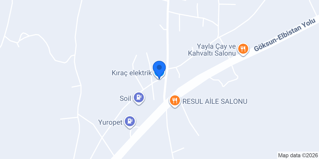Kıraç elektrik konumu