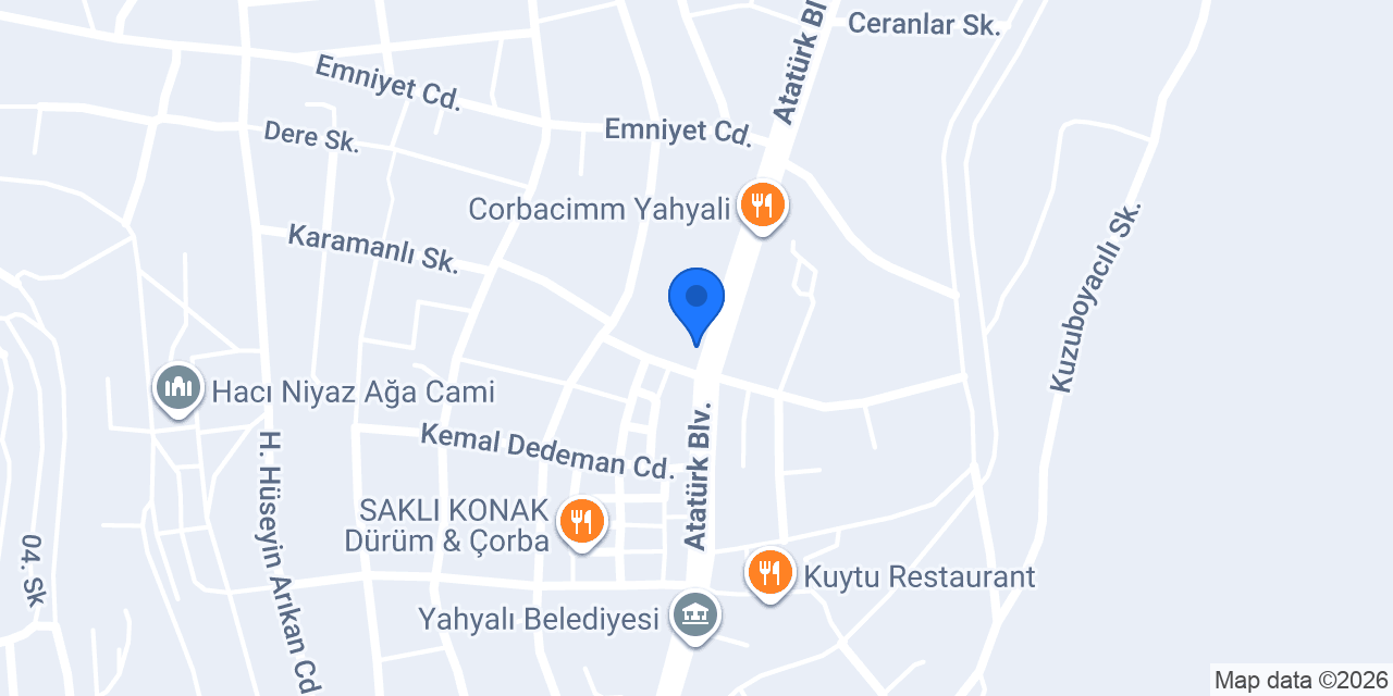 Özel Yahyalı Sürücü Kursu konumu