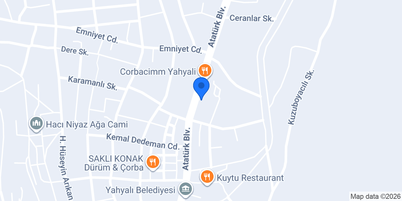 Dönerci Ali Usta Yahyalı konumu