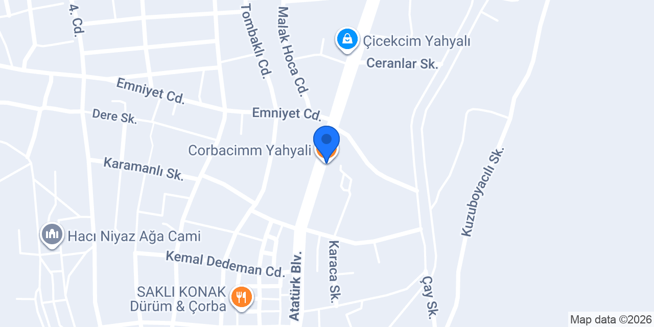 Corbacimm Yahyali konumu