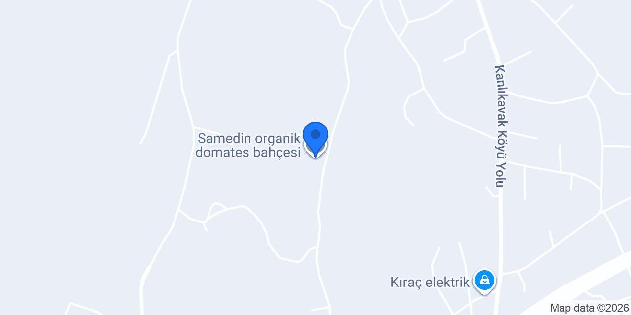Samedin organik domates bahçesi konumu