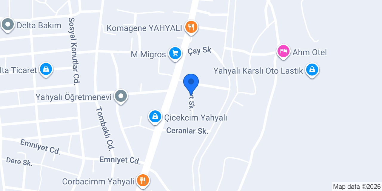 YAHYALI SERHAT DERSHANELERİ konumu