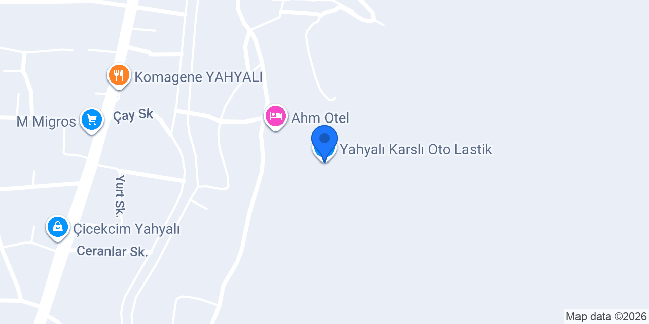 Yahyalı Karslı Oto Lastik konumu
