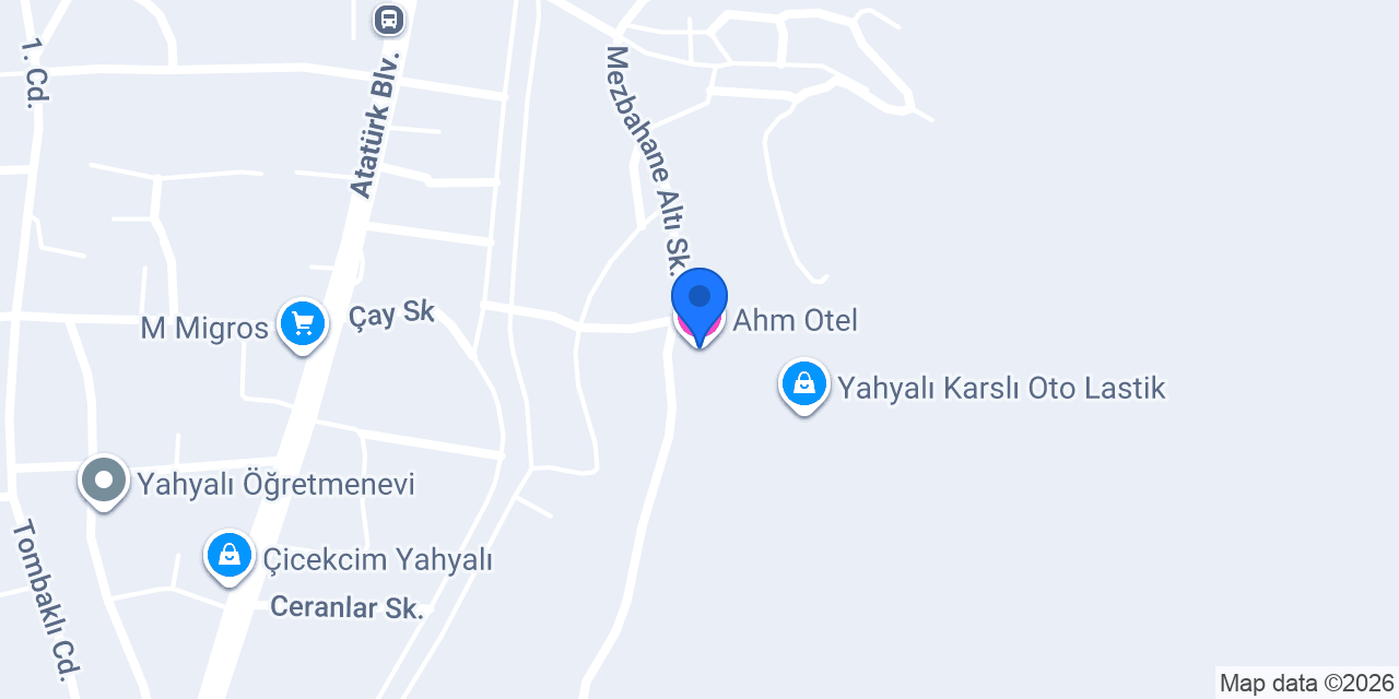 Ahm Otel konumu