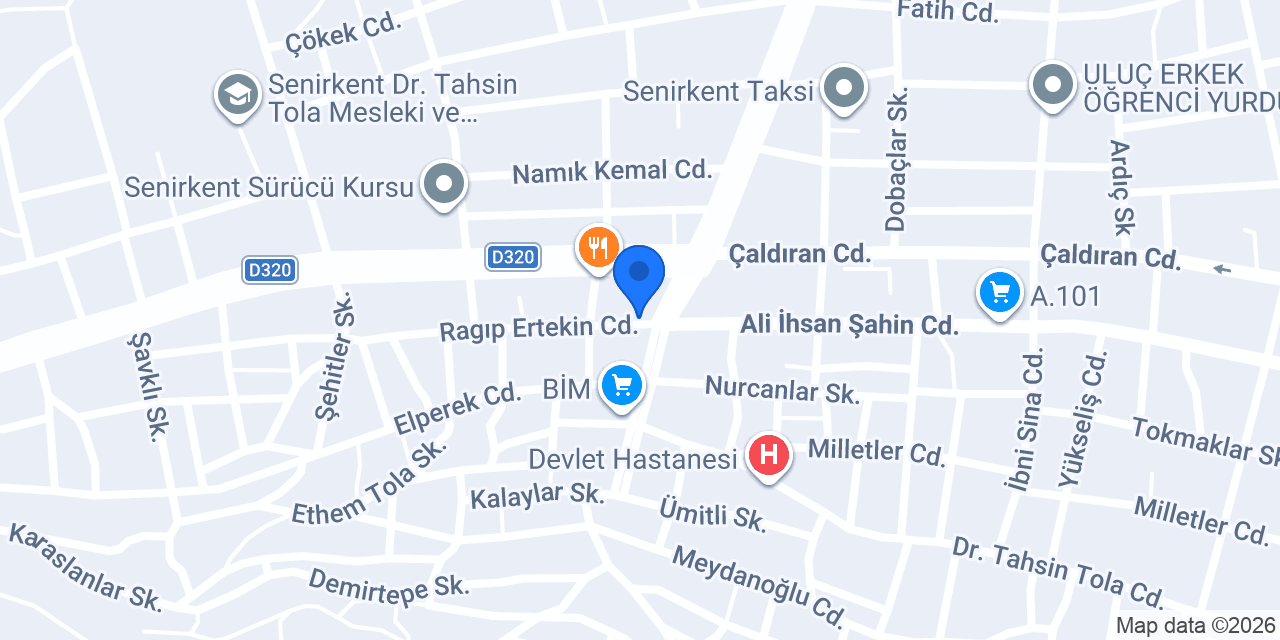 Halkbank Senirkent Şubesi konumu